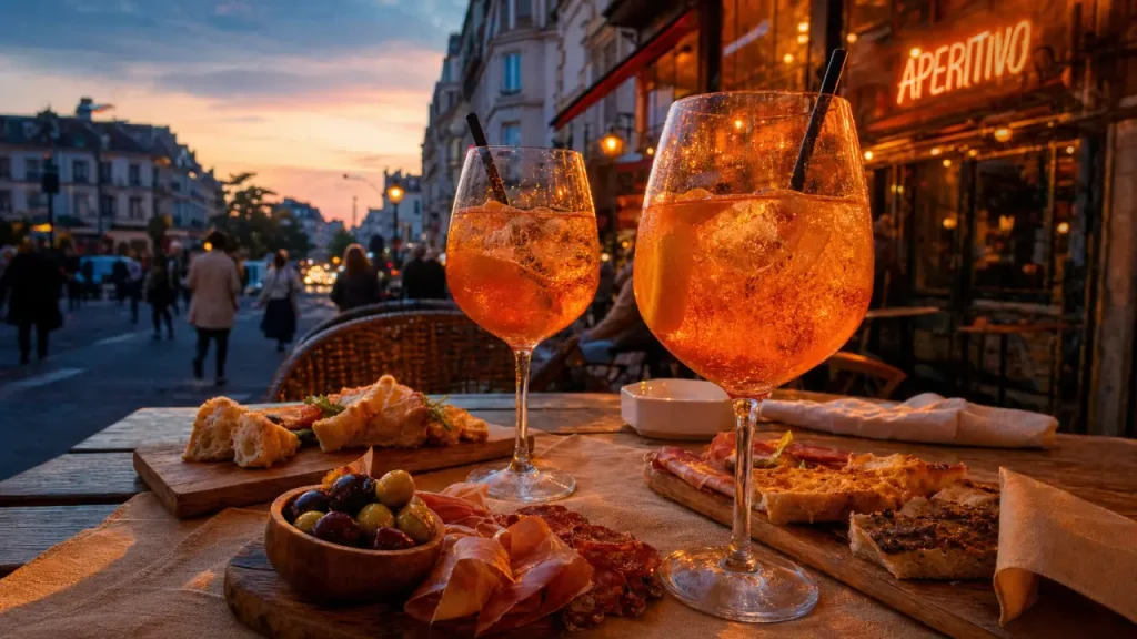 Aperitivo paris : spritz à 5 € et buffet à 13 € dans une rue de Paris