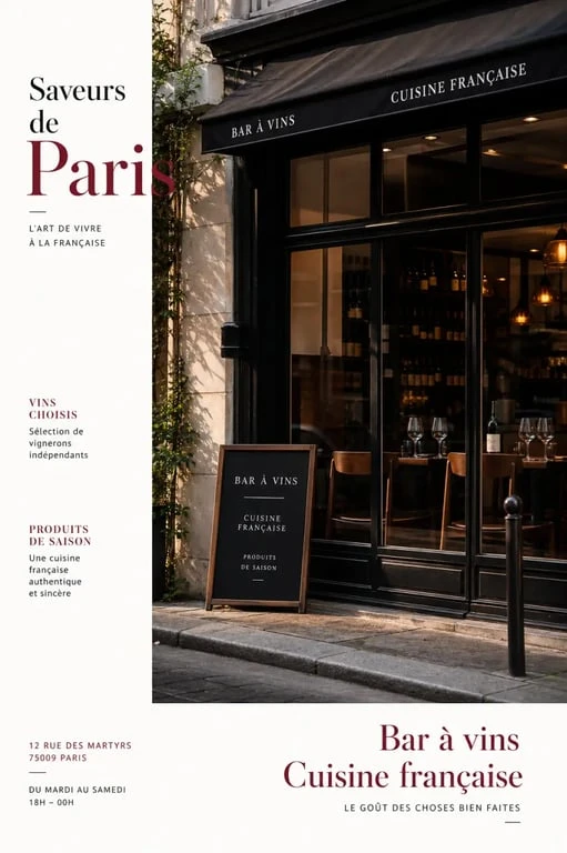 A Côté Le Bar à Vins à Paris, façade d’un restaurant et bar à vins convivial