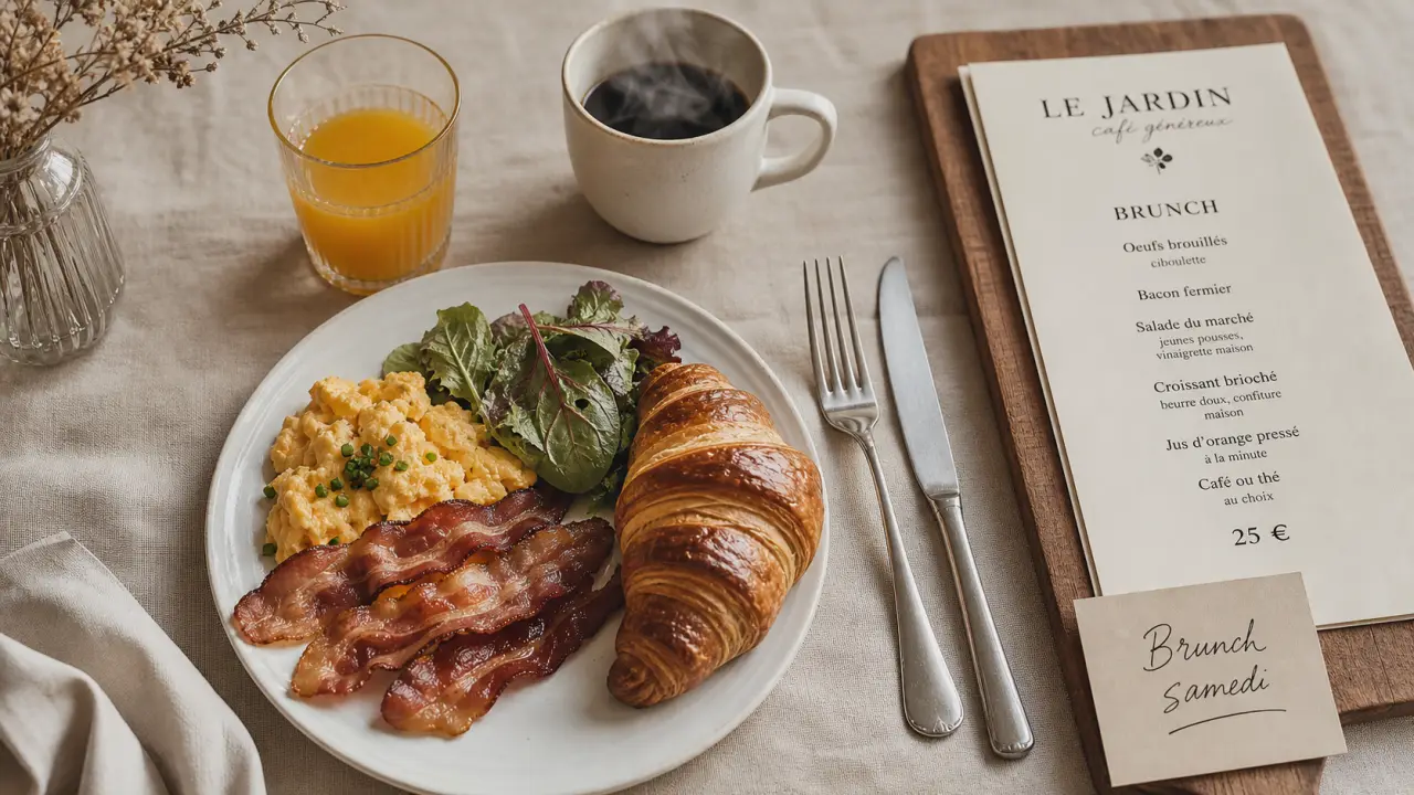 Brunch Strasbourg samedi à 25 € : œufs, bacon, croissant