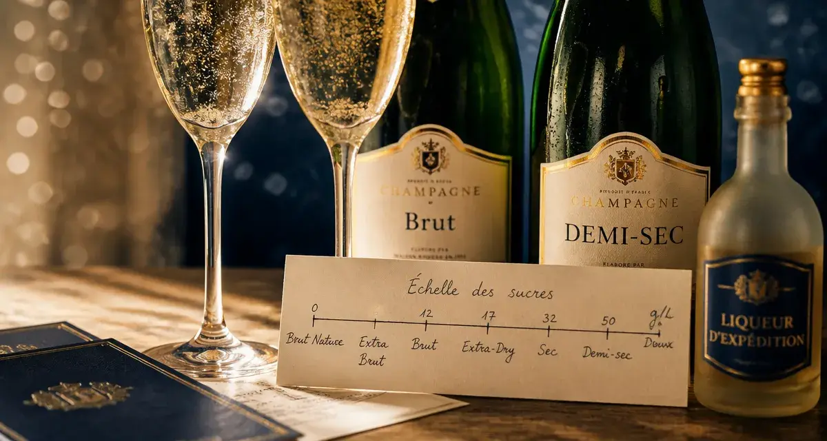 Difference brut et demi sec : brut vs demi-sec et dosage champagne