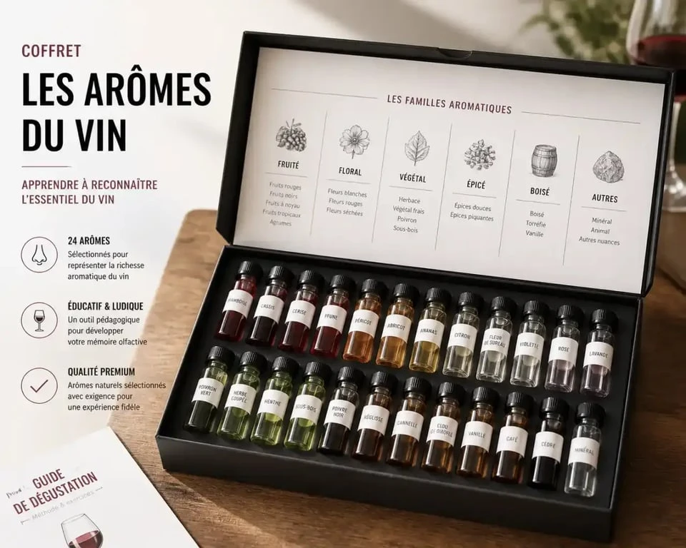 Coffret d'arômes du vin professionnel pour l'entraînement sensoriel