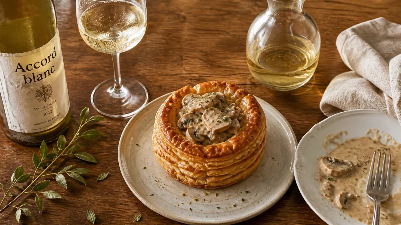 Quel vin servir avec un vol-au vent : blanc sec en accord