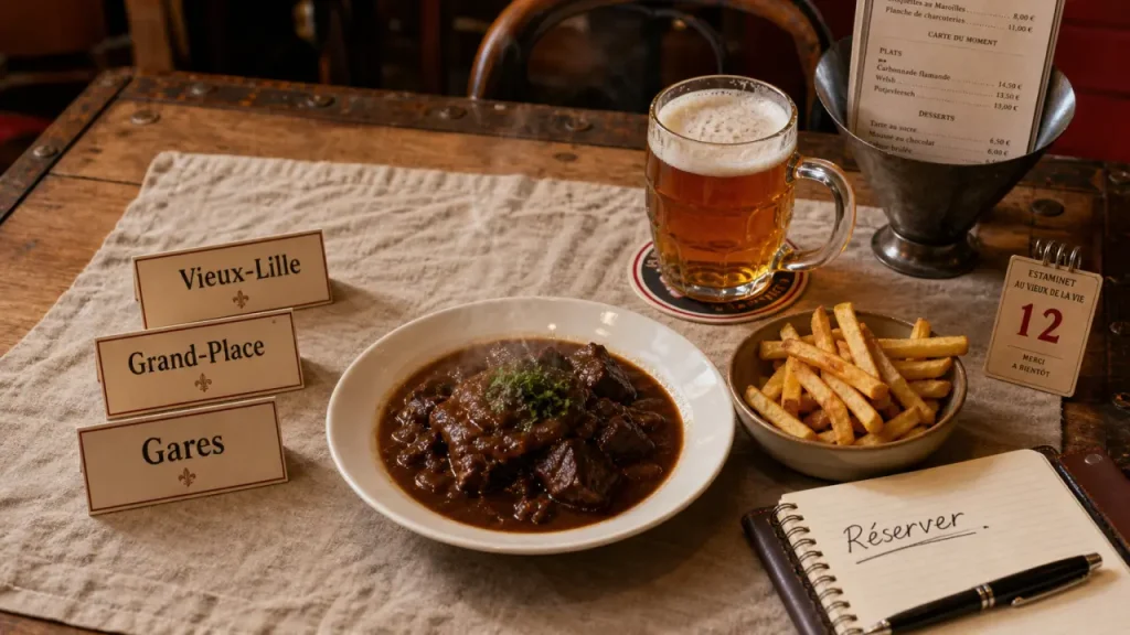 Restaurants in lille centre à Vieux-Lille et gare, budget et bons plans