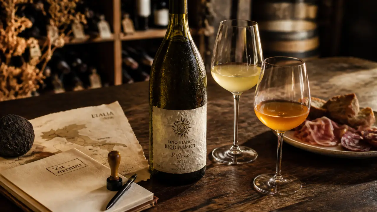 Vin nature italien en Sicile volcanique : bouteille et verres, repères pour bien choisir