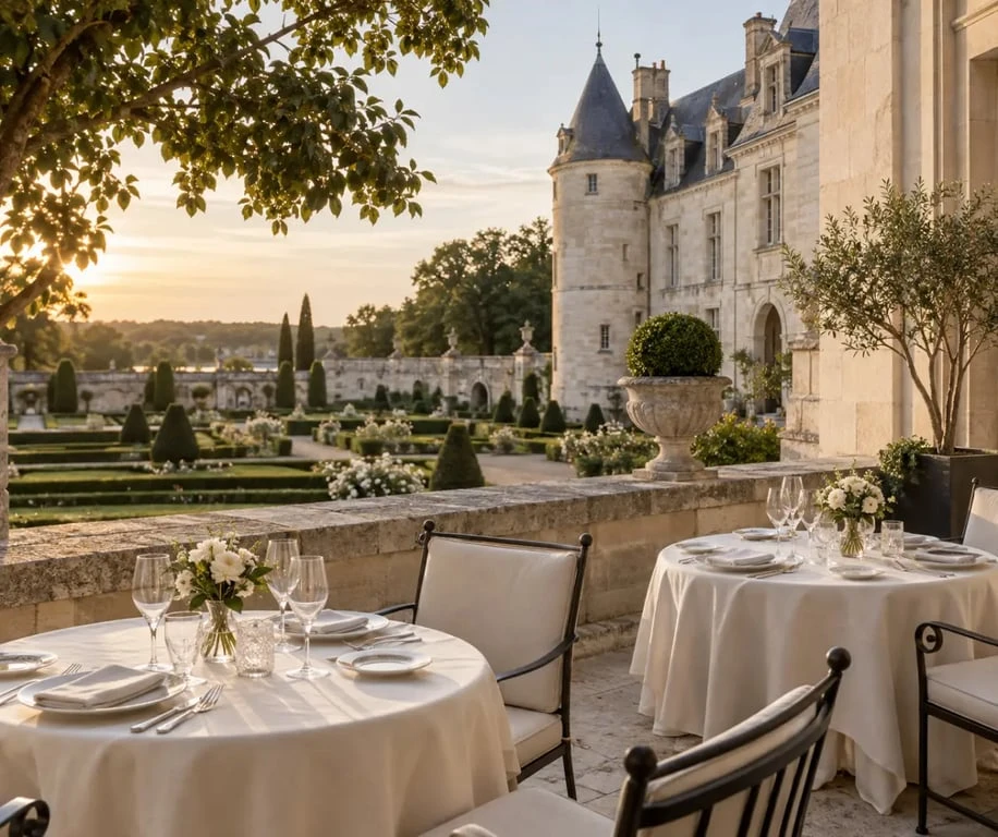 Restaurant Touraine gastronomie dans un cadre de château et de jardins