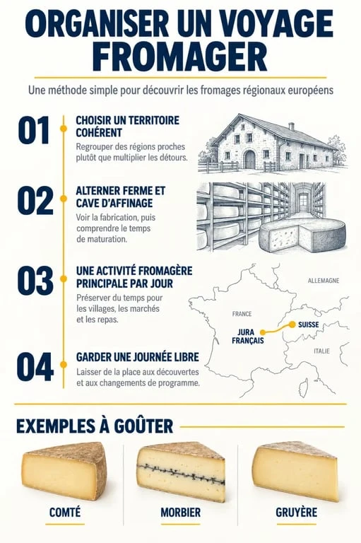 Comment organiser un voyage gastronomique à la découverte des fromages régionaux européens : itinéraire entre fermes, caves d’affinage et marchés
