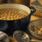 Préparation pois chiche : pois chiches en trempage et cuisson